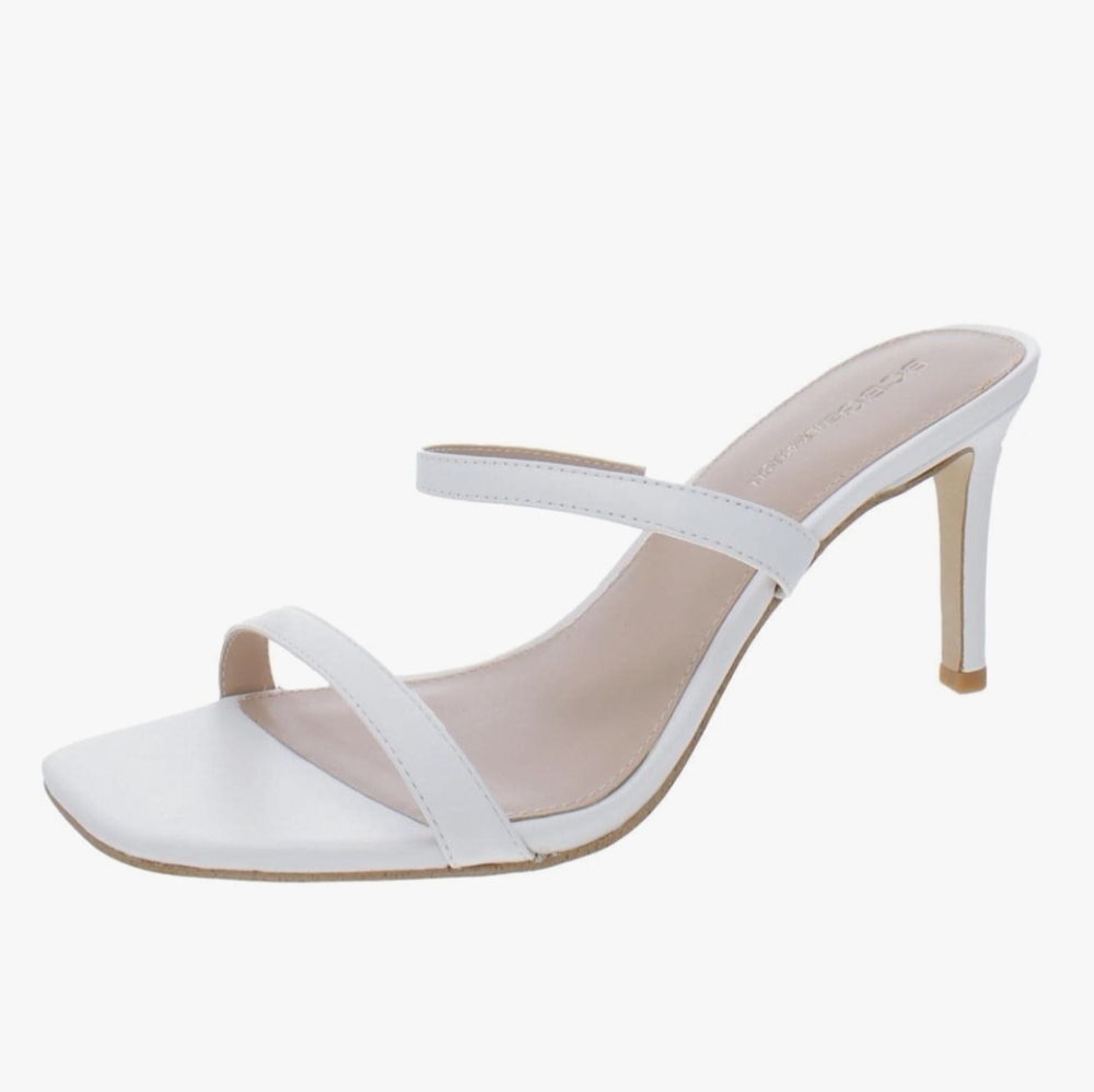 BCBGeneration Strappy Dress Sandals - white 5.5M